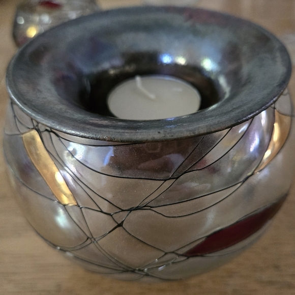 Partylite Mosaic Glassware - Large Bowl, Wine & Martini Glasses, Votive Holders - Picture 4 of 9